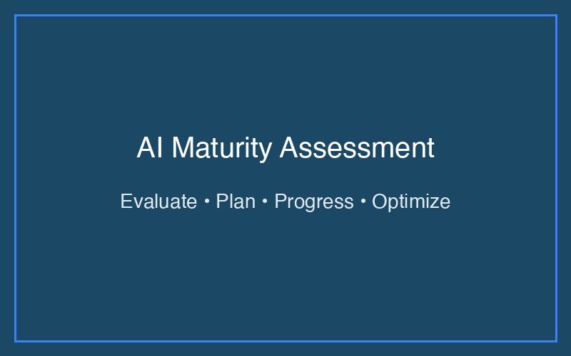 AI maturity assessment showing five levels from initial to optimising